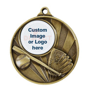 Sunrise Logo Baseball Medal