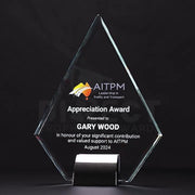 Aspire Arrow Glass Trophy