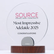 Lucent Glass Round Colour Trophy