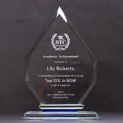 Azure Glass Arrow Trophy