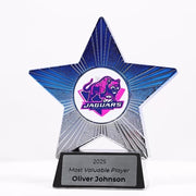 Gemara Star Silver Blue Trophy