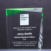 Acrylic Green Prism Trophy