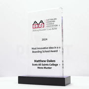 Acrylic Blue Mirror Colour Trophy