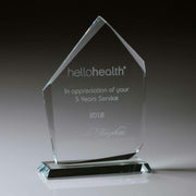 Memorial Peak Glass Trophy