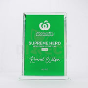 Advert Green Glass Trophy