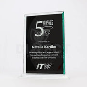Advert Black Glass Trophy