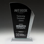 Amarillo Glass Black Trophy