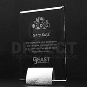 Vintage Award Glass Trophy