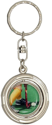 Spinning Silver Keychain