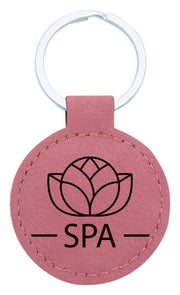 Leatherette Keychain Pink