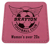 Leatherette Coaster Pink