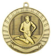 Eco Scroll Aussie Rules Male Medal