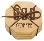 Bamboo Coaster Set Octagon