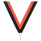 Black Orange V Neck Ribbon