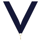 Navy Blue V Neck Ribbon