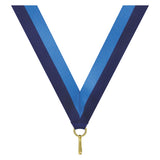 Navy Light Blue V Neck Ribbon