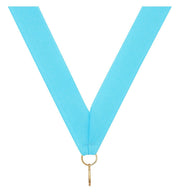 Light Blue V Neck Ribbon