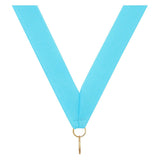 Light Blue V Neck Ribbon