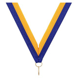 Blue Gold V Neck Ribbon