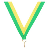 Green Yellow V Neck Ribbon