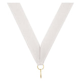 White V Neck Ribbon