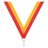 Red Gold V Neck Ribbon