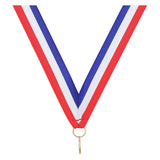 Red White Blue V Neck Ribbon