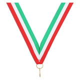Red White Green V Neck Ribbon