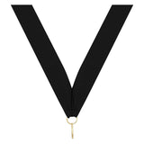 Black V Neck Ribbon