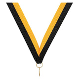 Black Gold V Neck Ribbon