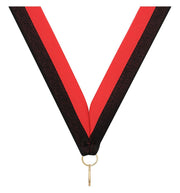 Black Red V Neck Ribbon