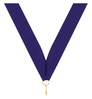 Purple V Neck Ribbon