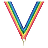 Rainbow V Neck Ribbon