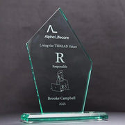 Apex Jade Glass Trophy