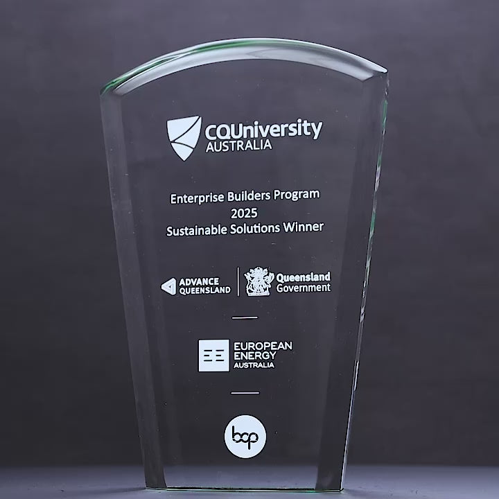 Acrylic Green Solar Trophy
