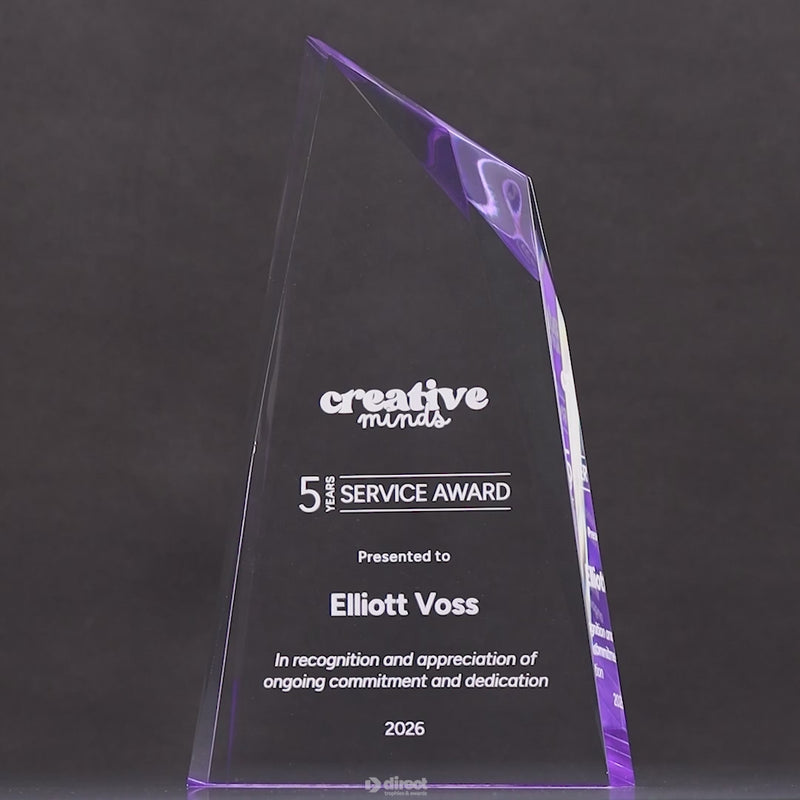 Glaciere Acrylic Purple Award - product video
