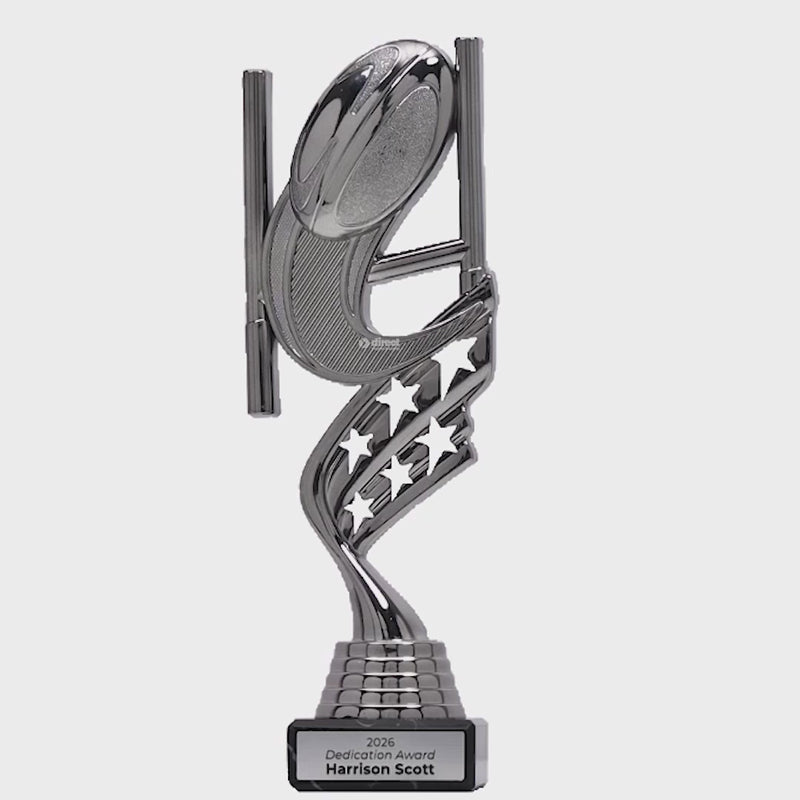 Rugby Gunmetal Trophy - product video