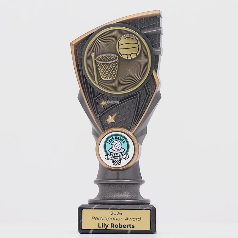 Onyx Mini Netball Trophy - product video